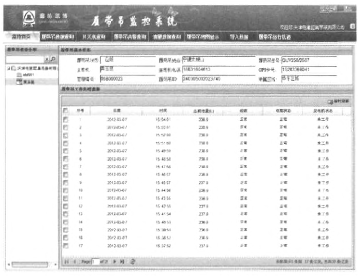 履带起重机监控系统首页